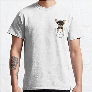 Dog In Pocket T-Shirts - Chihuahua Dog in Pocket Classic T-Shirt RB1011