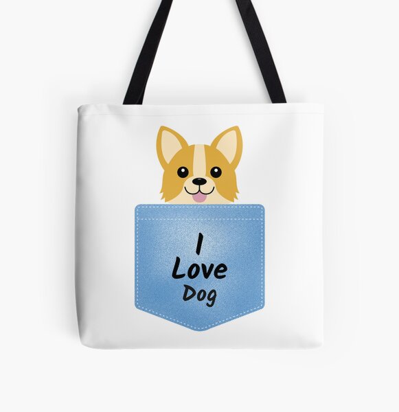 Dog in pocket All Over Print Tote Bag RB1011 product Offical Doginpocket Store