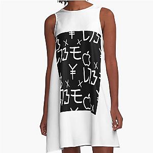 Dominic Fike Face Tattoos Graphic  A-Line Dress