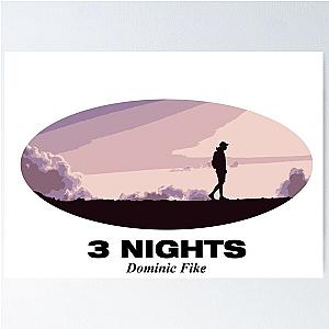 3 Nights Dominic Fike Retro Palewave Design Poster