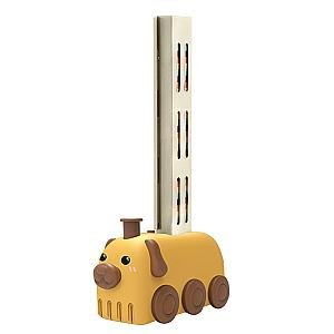 Brown Dog Cute Animals Domino Train Toy With 80 Dominoes