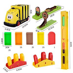 Yellow Domino Bee Animals Domino Train with 100 Dominoes