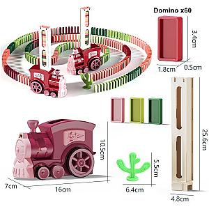 Red Domino Train Car Set With 60 Dominoes