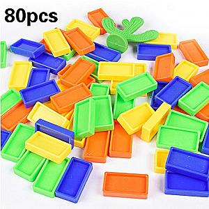 Colorful 80pcs Domino Blocks Toys