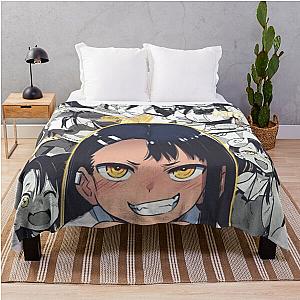 Nagatoro Hayase - The Sassy Waifu from Don't Toy with Me Miss Nagatoro anime and manga Throw Blanket