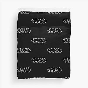 best white mf logo Duvet Cover