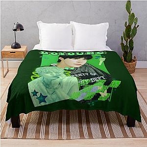 NCT 127 Doyoung: Neon Green Vibe Collage Throw Blanket
