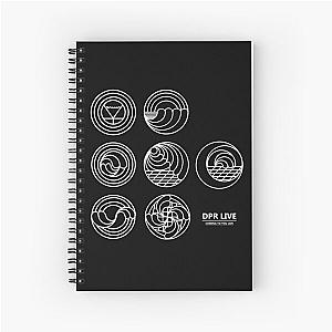 of DPR Coming To You Live Symbols (White) Spiral Notebook