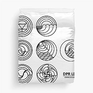 DPR Coming To You Live Symbols (Black) Duvet Cover