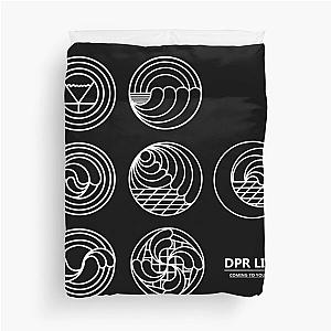 of DPR Coming To You Live Symbols (White) Duvet Cover