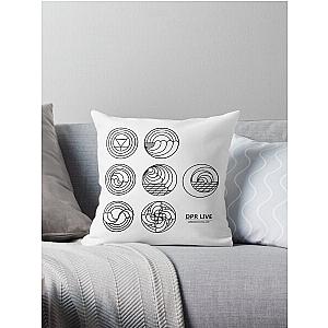 DPR Coming To You Live Symbols (Black) Throw Pillow