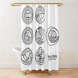 DPR Coming To You Live Symbols (Black) Shower Curtain