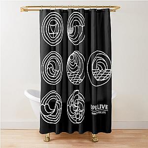 of DPR Coming To You Live Symbols (White) Shower Curtain