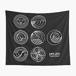 of DPR Coming To You Live Symbols (White) Tapestry