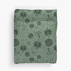 Dragon Inquisition Pattern [green moss ver.] Origins 2 3 4 Gamer Gaming Girly Femme Girl Her Helmet Sword Wolf Dread Duvet Cover