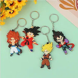 Anime Dragon Ball Z Son Goku Vegeta Super Saiyan Keychains