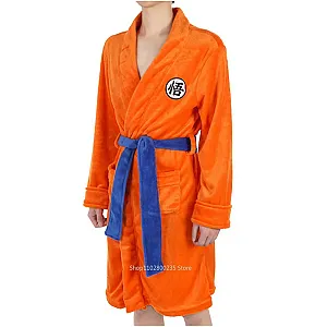 Anime Dragon Ball Goku Pattern Cosplay Costume Bathrobe