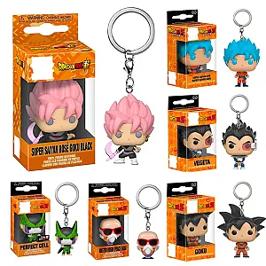 Dragon Ball Z Cartoon Anime Figures Keychains