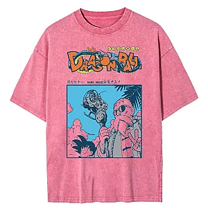 Anime Dragon Ball Print Vintage T-Shirt