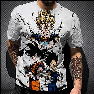 Anime Dragon Ball Vegeta Goku Harajuku Short Sleeve Man T-shirts