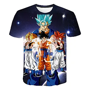 Dragon Ball Z Cartoon Vegeta Goku Anime Characters 3D T-shirt