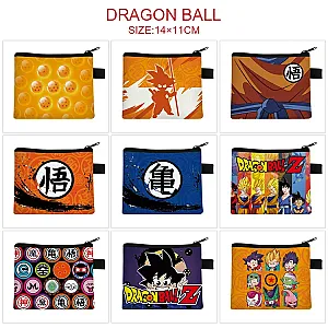 Anime Dragon Ball Son Goku Printed Coin Purse Zipper Handbag