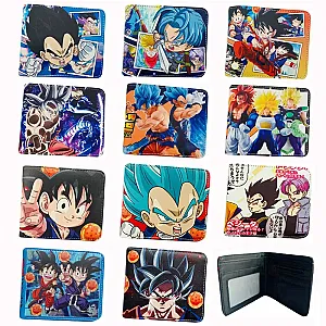 Dragon Ball Goku Vegeta Leather Fold Wallets