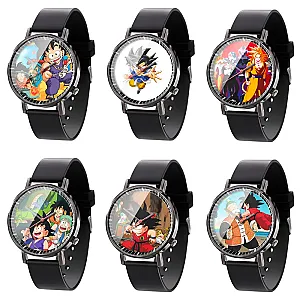 Dragon Ball Characters Wristwatch Saiyans Leather Printing Watch