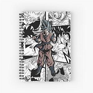 Goku Saiyan Warrior Manga version black and White Dragon Ball Super Spiral Notebook