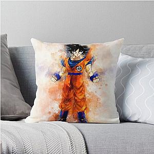 Goku - Dragon Ball Z watercolor Throw Pillow