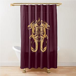 Dragonheart Dark Burgundy Shower Curtain