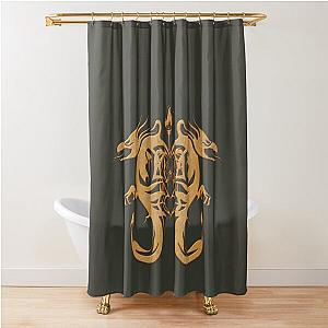 Dragonheart Dark Gray Shower Curtain
