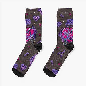 Dragonheart Pattern Love Magic Repeating Design Socks