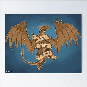 Dragonheart Draco Look to the Stars Fan Art Print Poster