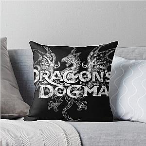 Dragons Dogma Distressed Logo Throw Pillow