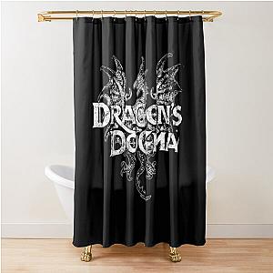 Dragons Dogma Distressed Logo Shower Curtain