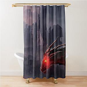 The Red Dragon Shower curtain