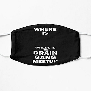 Where Is The Drain Gang Meetup White Text Flat Mask RB0111