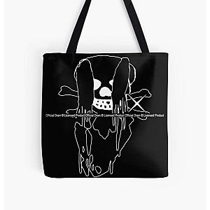 official drain licensed product bladee ecco2k drain gang skull d9 All Over Print Tote Bag RB0111