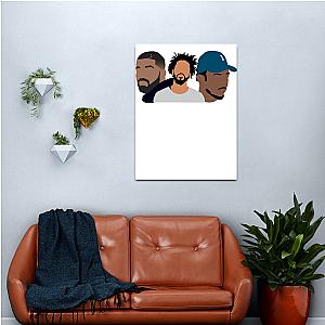 Drake J Cole Kendrick Lamar Canvas Print Premium Merch Store