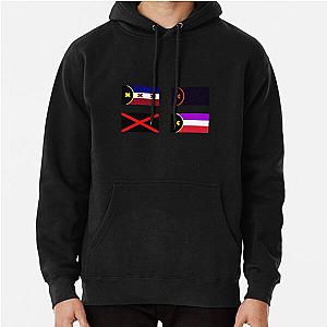 Dream SMP Hoodies - L'Manberg and Manberg Flags Black Pullover Hoodie RB1106 [ID7991]