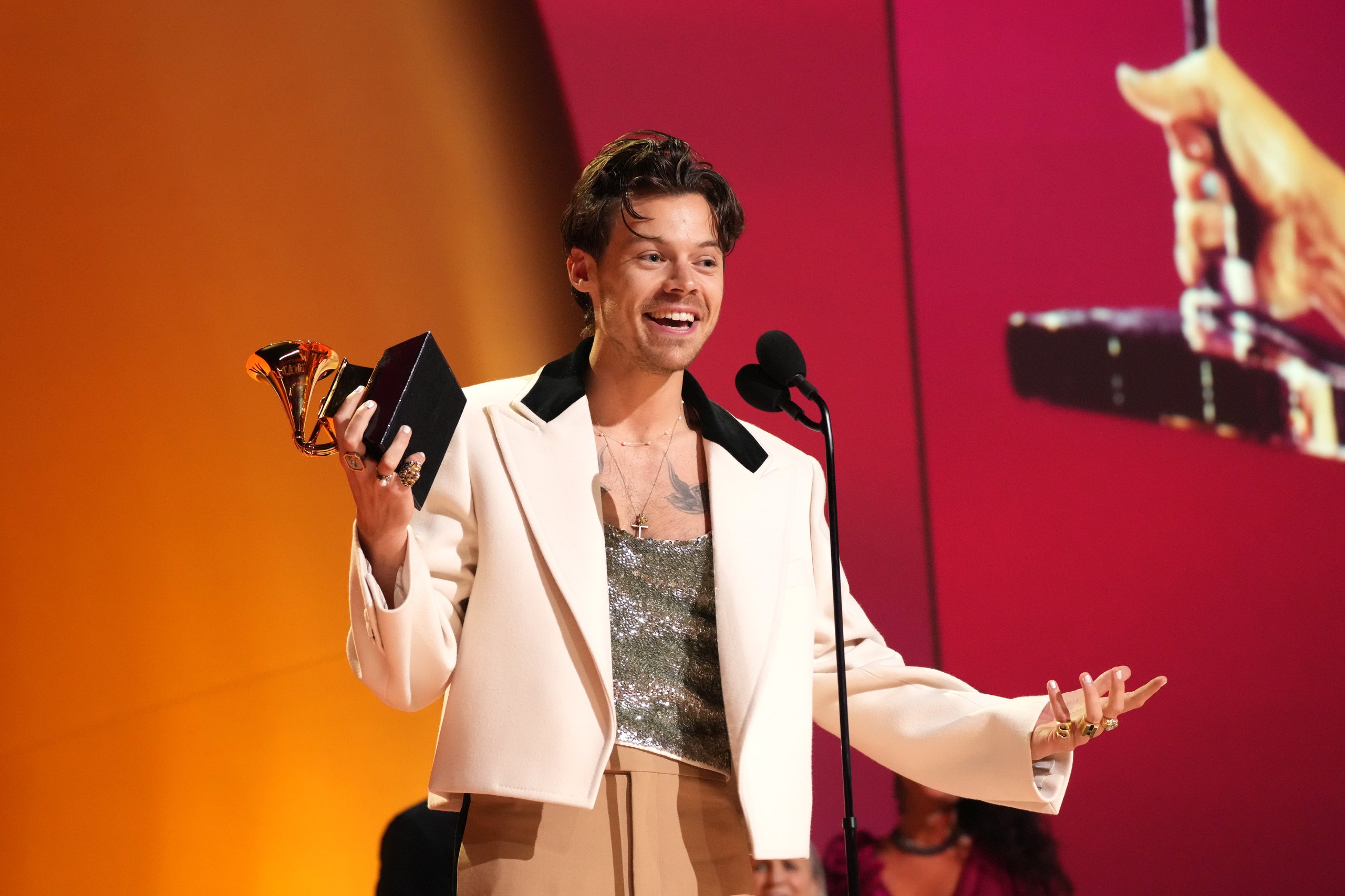 Here's Why Harry Styles Is Facing Backlash for His Album of the Year Grammys Speech | Glamour