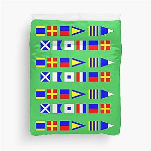 DREDGE MASTER International Nautical Maritime Signal Flags Duvet Cover