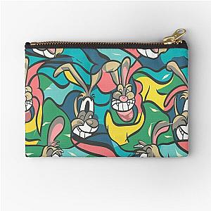 Rabbits drowning in  the pool of multicolor pattern Zipper Pouch