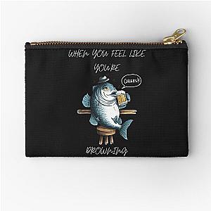 When you feel like drowning swimming scrolling feels bad Zipper Pouch