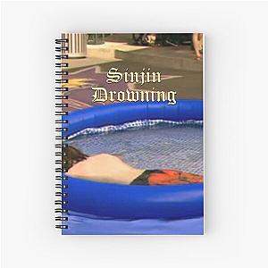 sinjin drowning actually drowning Spiral Notebook