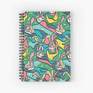 Rabbits drowning in  the pool of multicolor pattern Spiral Notebook