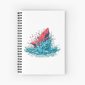 drowning shark Spiral Notebook