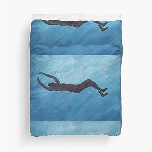 Back swim or Drowning Person seeking help? Duvet Cover