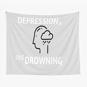 Depression is like drowning Tapestry